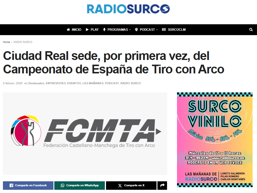 Arco y salud en la radio de CLM